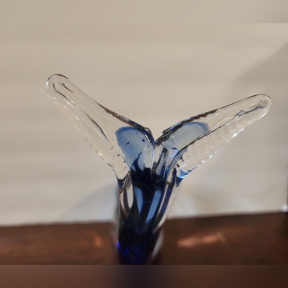 5th Avenue Crysyal.Vintage Blown Glass Whale. Large Cobalt Blue Sculpture - Picture 3 of 8